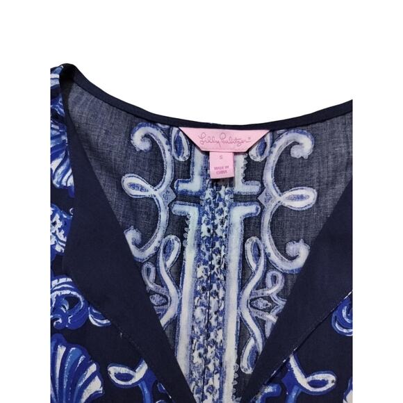 Lilly Pulitzer womens harlow blue tunic dress size S - Picture 10 of 11